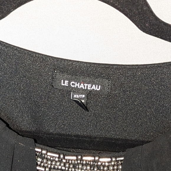 XS • Le Chateau • Beaded High Neckline Maxi Gown - Picture 2 of 2